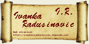 Ivanka Radusinović vizit kartica